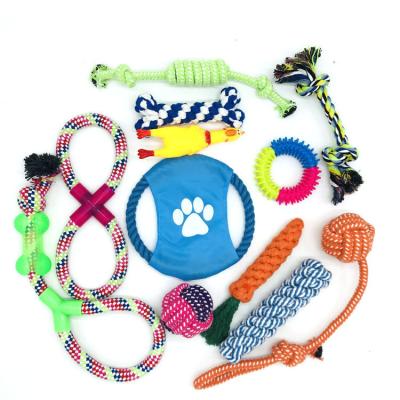 China Amazon Cotton Durable Top Selling Toy Combination Packs Dog Interactive Pet Dental Chew Set Dental Custom Training Toy for sale