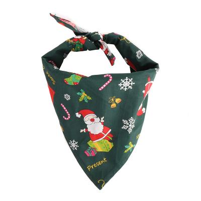 China Amazon Stocked Top Selling Product Christmas Collection Triangular Drooling Pet Towel Towel Pet Supplies for sale