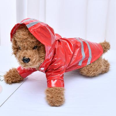 China Stocked Wholesale Hooded Clothes Cat And Dog Raincoat Protecting Pet Rain Windproof Brand Hot Selling Amazon Products PU Reflective Best for sale