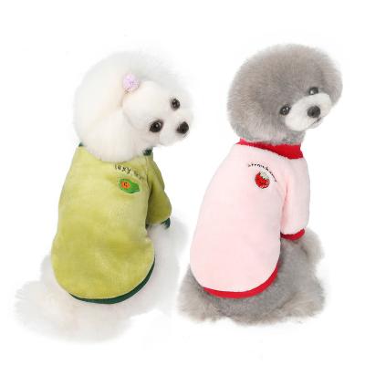 China Stocked European and American Simple Amazon Dog Fleece Dog Cat Cloth Clothing Apparel Pet Dog Clothes for sale