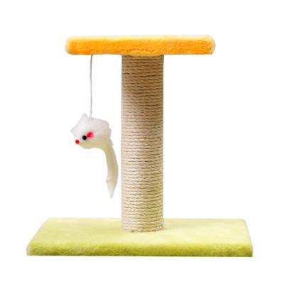 China Amazon Factory Direct Selling Cat Climbing Frame Simple Scratch Board Tree Stocked Top Selling Shape with Mouse and Fur Ball for sale