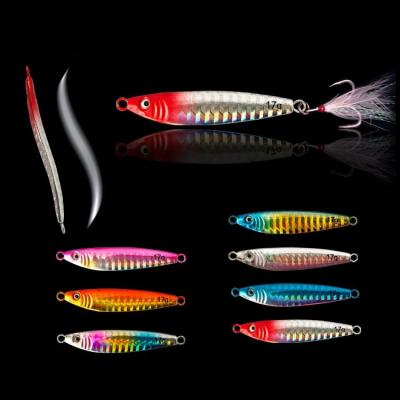 China Lead 7g to 80g Swim Metal Artificial Vertical Sinker Lure Bait Saltwater Hard Bait Casting for sale