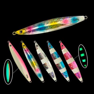 China 80/100/120/150/200/300/400g Lead Luminous Effect Long Cast Lures Metal Swim Bait Artificial Baitcasting Fishing Hard Saltwater for sale