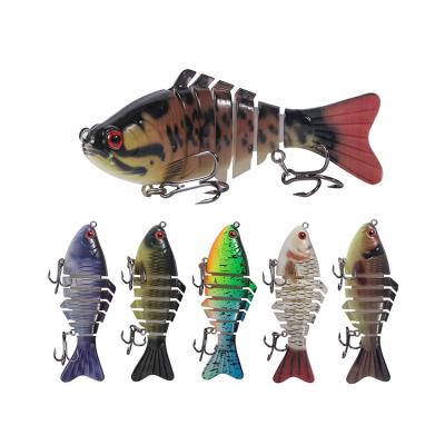 China OEM 3D Artificial Eyes 7 Sections Hard Bait 15.7g 10cm Bass Fishing Lures Multi Jointed Fishing Tackle KL09 for sale