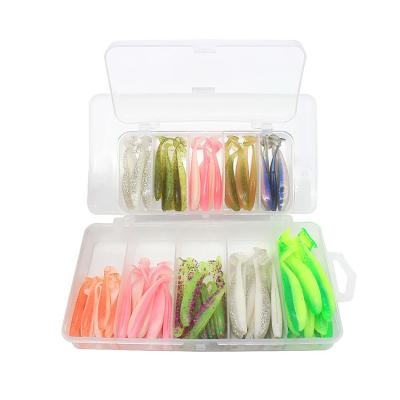 China New Wholesale New 50PCS PVC Lure Soft Bait Artificial Fishing Swim Fishing Lures for sale