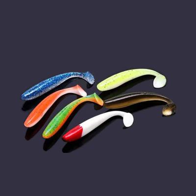 China 50PCS 6.5cm New Eco-Friendly PVC 1.9g Swim Artificial Paddle Tail Lure Soft Bait Wholesale for sale