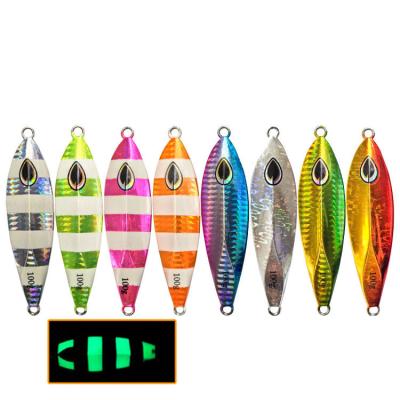 China Lead Long Cast Fishing Bait Hard Saltwater Lures Artificial Metal Swim Casting Luminous Effect for sale