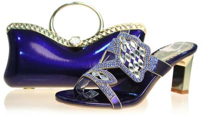 China African shoes and pumps popular purple design bags to match for sale