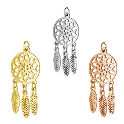 China Cute Dreamcatcher Design Stainless Steel Hanging Charms For Valentine's Day for sale