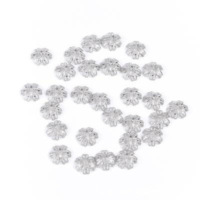 China Silver DIY Necklace Pendants Jewelry Loose Flowers Beads 14mm Spacer Charm Bead For Jewelry Making Findings Deliveries for sale