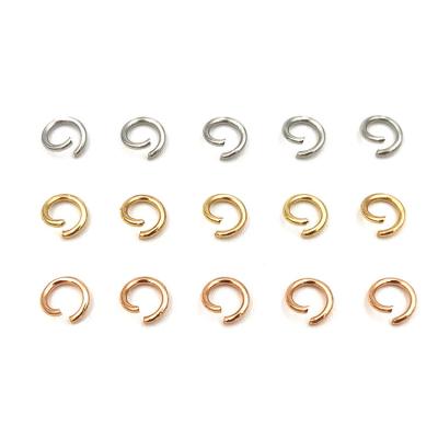 China Wholesale Different Color Rose Gold O Ring 316L Stainless Steel Size Open Jump Ring For DIY Jewelry Findings for sale