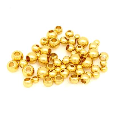 China DIY Necklace Pendants Jewelry Smooth Face 2/3/4/5/6mm Round Loose Jewelry Making Findings Ball Stainless Steel Big Hole Spacer Bead Balls For Jewelry for sale