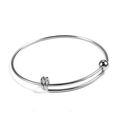 China SZB205 Ebay Fashion Medical Grade Stainless Steel Kids Wire Size Wire Wrap Bracelet Expandable Bangle Charms for sale