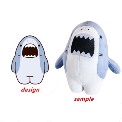 China Plush OEM manufacturer custom Shark Plush Stuffed Animal Cuddly Toy Small Shark Soft Toy for sale