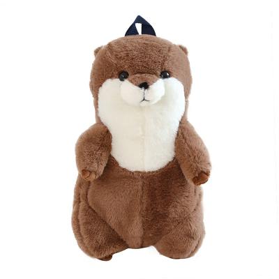 China Cotton Sea otter large plush backpack doll doll plush toy doll plush backpack toy wholesale children's gifts for sale