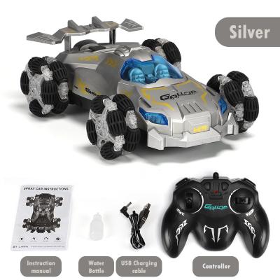 China Auto Return RC four-wheel drive drift racing stunt spray remote control car simulation model car children's off-road electric toy car for sale