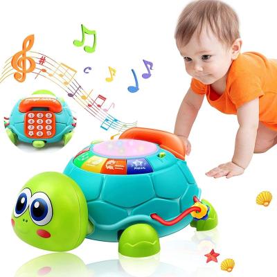 China Toddler Toys Tortoise Electric Phone Car Induction Musical Toys Sing Lay Eggs Small Tortoise Universal Wheel Can Run Walk Crawl for sale