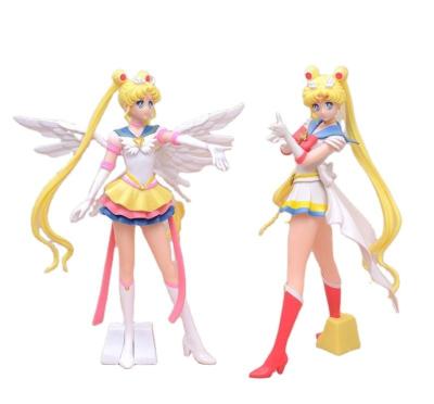 China Cartoon Toy 23CM Pretty Soldier Sailor Moon Collect Statue Toy Anime Figure Gift Model Toy for sale