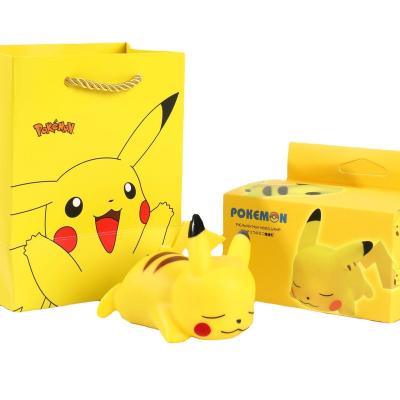 China Cartoon Toy Hot Sale Touch Switch Control Cartoon Bedside Lamp Pikachu Night Light For Kids Room Home Decoration for sale