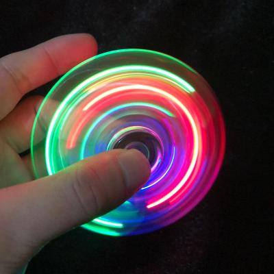 China Plastic AF Custom High Quality Led Light Hand Spinner Fidget Toys Anti Stress Relief Toys Led Lighted Spinners Led Fidgets Spinner Toys for sale