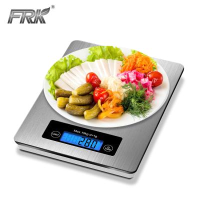 China Low Battery / Overload Indication Waterproof Stainless Steel Surface Multifunctional LCD Weighing Electronic Digital Kitchen Scale for sale