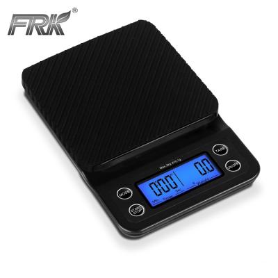 China Kitchen Measures New Digital Coffee Scale 3000g 0.1g Electronic Coffee Kitchen Scale With Timer Function for sale