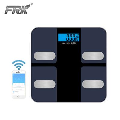 China New product automatic on/off tempered safety glasses touch sensor wifi digital body weight scale for sale