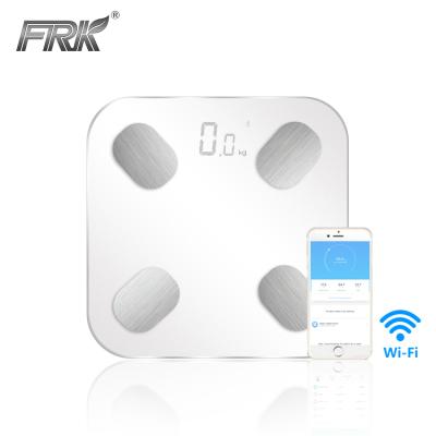 China Bedroom 180kg tempered glass bathroom health analyzer wifi smart electronic digital body fat weight scale for sale