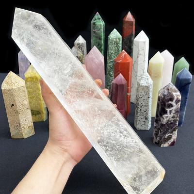 China Europe 20-30CM Wholesale Mixed Large Size Crystal Tower Rose Quartz Wand Big Crystal Tower for Meditation for sale