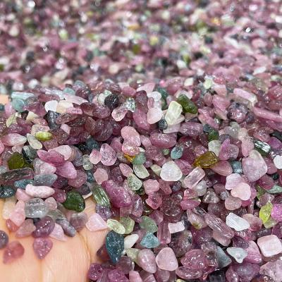 China Europe Wholesale Colorful Gemstones Healing Craft Rainbow Tourmaline Chips for sale