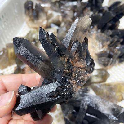 China Europe Wholesale Smoky Quartz Clusters Smokey Quartz Crystal Cluster for Meditation for sale