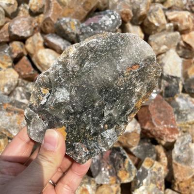 China Europe Wholesale Green Phantom Quartz Rough Raw Garden Quartz Stone for sale