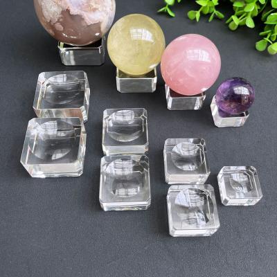 China Europe Wholesale Glass Ball Stand Glass Display Sphere Holder for Crystal Spheres for sale