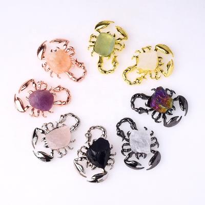 China Europe Customized Semi-precious Stone Crafts Tumbled Raw Stone Animal Scorpion for Gift for sale