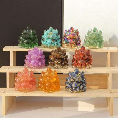 China Europe Wholesale Crystals Healing Stones Resin Crystal Chips Nine-tailed Fox Carving Animals For Souvenirs for sale