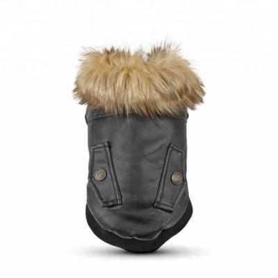 China Durable Dog Coat Winter Leather Jacket Small Waterproof Pet Dog Clothes Warm Puppy Clothing Clothes For Puppy for sale