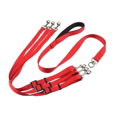 China Durable Adjustable 3 In 1 Triple Dog Leash Dog Leash For Dogs 3 One/Two/Three Way Dog Leash 3 Dog Leash for sale