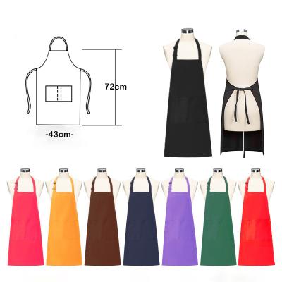 China Wholesale Custom Printed Embroidered Logo Chef Aprons Adjustable Kitchen Aprons Waitress Men Women Factory Eco-Friendly/Durable/Washable With 2 Pockets for sale