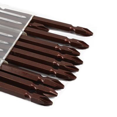 China Household Tool Wholesale High Strength Long Service Life Screwdriver Bit Set With Brown Color for sale