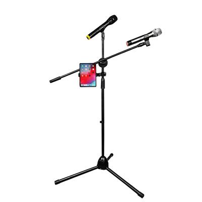 China Metal Flexible Tripod Dual Clip Height Adjustment Microphone Stand Professional for sale