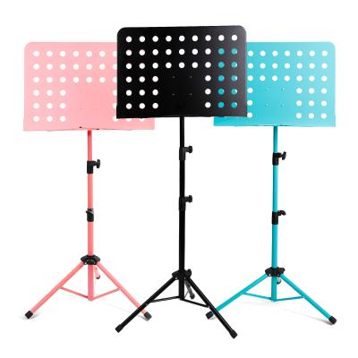 China Wholesaler Professinal High Quality Blue Folding Display Stand Metal Music Stand For Guitar 50*34*170cm for sale