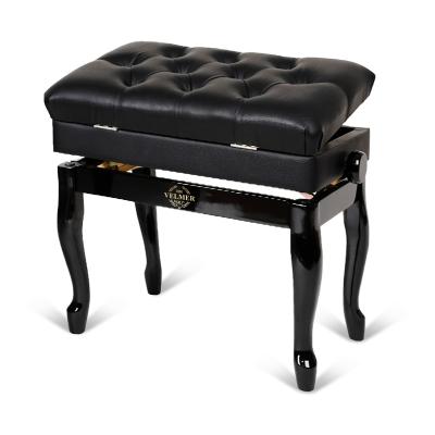 China Metal+leather+sponge OEM black single seat adjustable piano bench keyboard stool with storage for sale