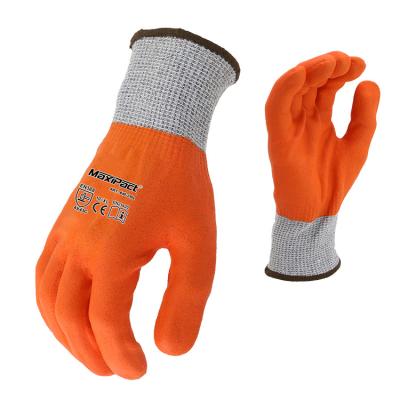 China Nitrile Foam Heavy Duty Cut Resistant Anti-Cut Oil Cut Resistant Work Gloves For Construction for sale