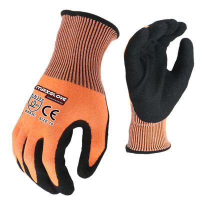 China 5 Class Cut Resistant Wholesale Nitrile Anti-Cut Sandy Coating Cut Resistant Gloves for sale