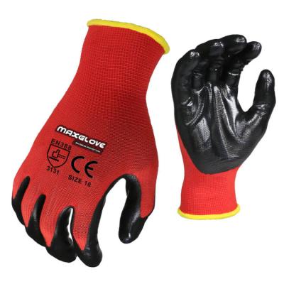 China 13g work safety flexible gloves guantes de nitrilo for sale