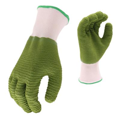 China Flexible Garden Ply Anti-Slip Latex Coated Work Gloves for sale