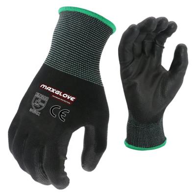 China Cheapest EN388 Polyester Flexible Shell PU Gloves for sale