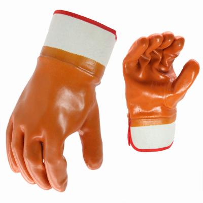 China oil & Waterproof PVC Gas Oil Resistant Gloves Chemical-Resistant Work for sale