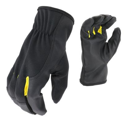 China Black Breathable Microfiber Mechanic Anti-impact Fluorescent Color Working Gloves for sale