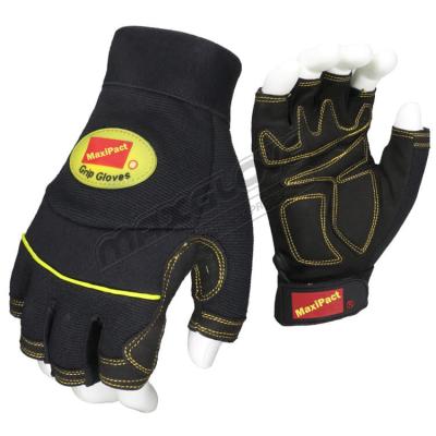 China New Anti-slip Comfortable Outdoor Flexible Flexible Half Finger Mechanic Work Gloves for sale